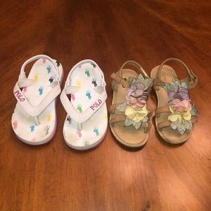 Polo by Ralph Lauren Flip flop & Old Navy sandals